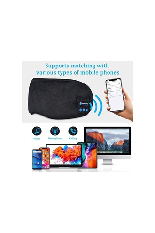 Jms Siyah Bluetooth Kulaklıklı Uyku Bandı Siyah