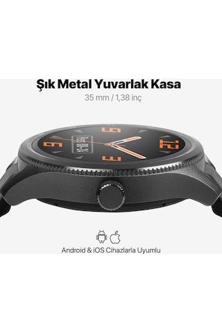Ttec Tempus 35 MM TFT Ekranlı Yuvarlak Metal Kasa Akıllı Saat