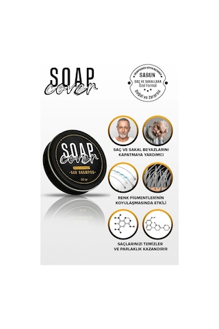 Soap Cover Saç ve Sakal Koyulaştıran Sabun 50 G