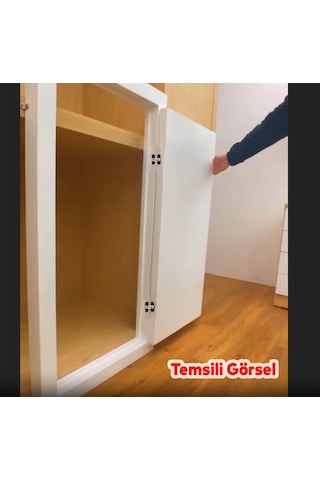 Gizli Gömme Görünmez Plastik Menteşe 2 Adet Dolap Kapak Mobilya Masa Menteşesi Sol Sağ Uyumlu