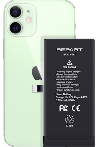 İphone 12 Mini Uyumlu Güçlendirilmiş Yüksek Kapasite Batarya - 2450 Mah