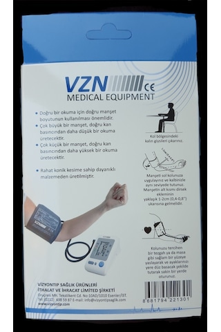Dijital Tansiyon Aleti Manşonu Vzn Tekli Hortum Yetişkin 22-36 Cm