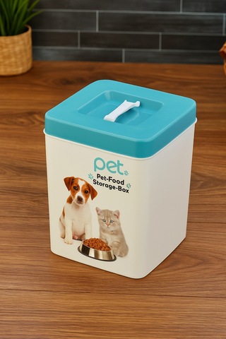 Evcil Hayvan Kedi Ve Köpek Mama Saklama Kabı- Mavi