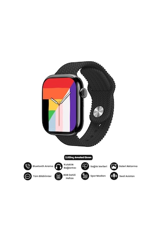 Harvox Hk 11 Pro Max Amoled Akıllı Saat Iphone Ve Android Tüm Telefonlara Uyumlu 46 Mm Siyah