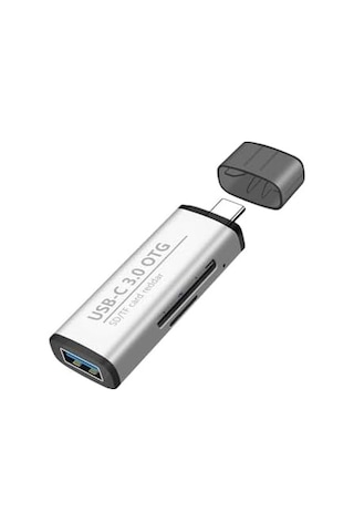 Plentiful Type-c 3in1 Usb Kart Okuyucu Micro Sd Card Reader Çevirici Dönüştürücü Usb 3.0 Otg Adaptör