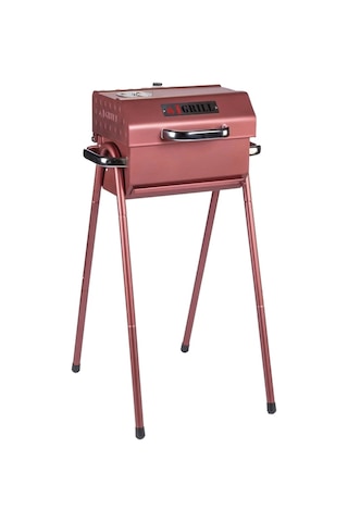 Igrıll Barbekü Cube 402 Mm Kömürlü Mangal Kırmızı
