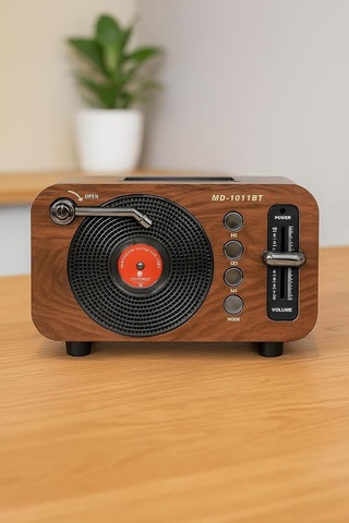 Lexroo Mini Boy Retro Bluetooth Radyo Hoparlör Cz1011bt - Kahverengi