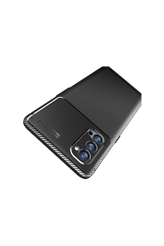 Kilifone - Oppo Reno 4 Pro 5g Uyumlu Kılıf Parmak İzi Tutmayan Karbon Negro Silikon Kapak - Kahverengi - T16680