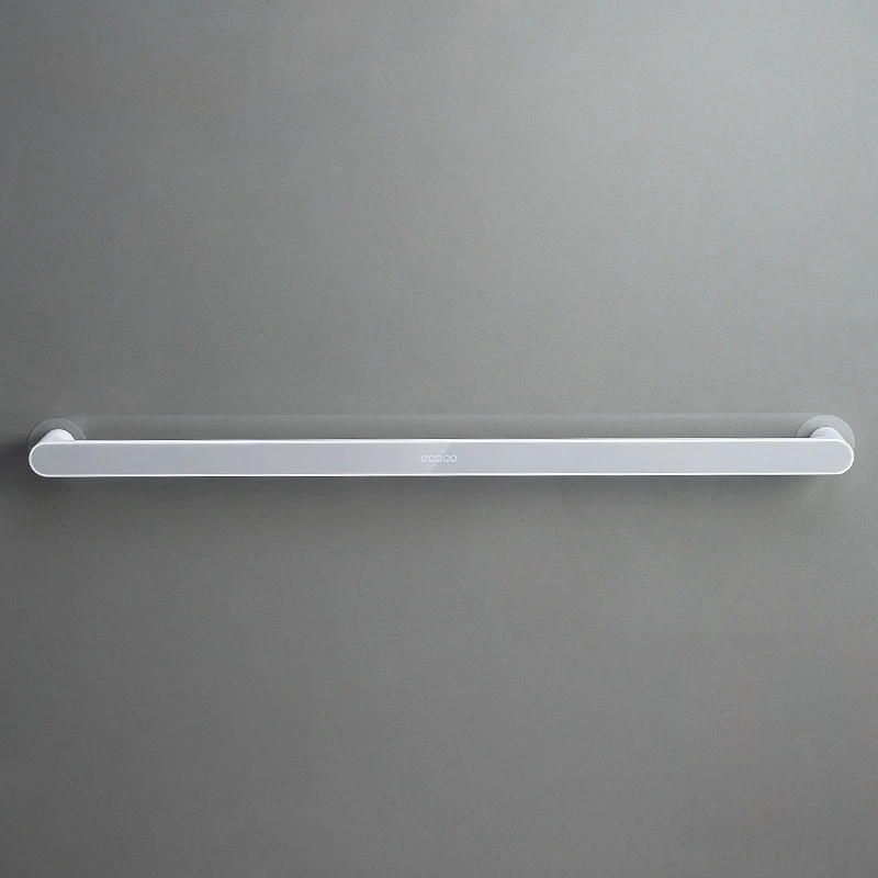 Monyee Banyo Duş Odası Paspaslı Kurşun Olmayan Montajlı Uzun Gri Tek Çubuklu Havlu Rafı - Dayanıklı Plastik Organize Edici Diğer