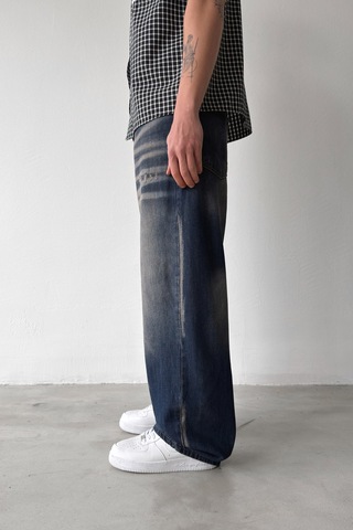 Flaw Lazer Soldurma Efektli Regular Jean-29580 İndigo