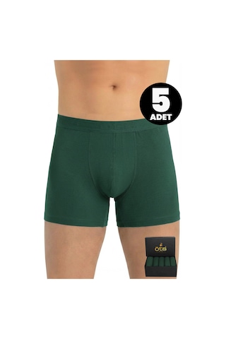 JUST INNER Öts Premium Erkek 5 Li Modal Boxer Modal Hediye Kutulu Ultra Yumuşak Modal Kumaş Esnek Kalıp Ve Kaliteli Esnek Ve Konfor Yeşil