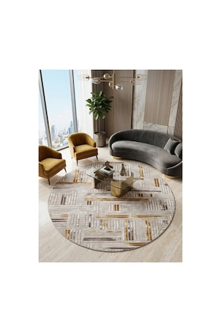 Kaymaz Tabanlı Halı Kesme Yolluk Salon Koridor Mutfak Yatak Odası Halısı Daire 3012 Bej Gri
