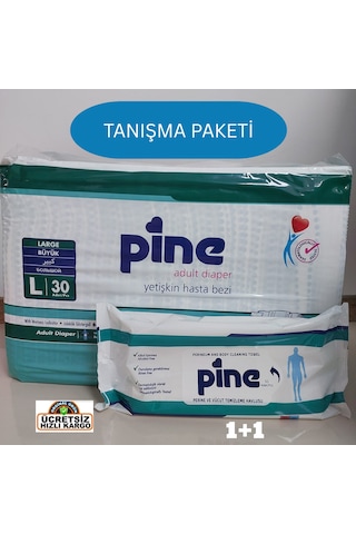 Pine Tanışma Paketi Belbantlı Hasta Bezi Large 30 Adet + Pine Perine Havlu 50 Yaprak L Pine Tanışma Paketi Belbantlı Hasta Bezi Large 30 Adet + Pine Perine Havlu 50 Yaprak L