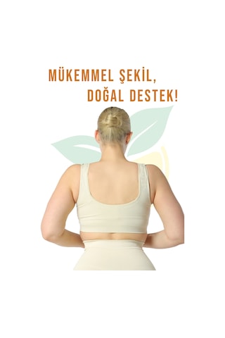Elilom Pedli Büstiyer Korse Göğüs Bölgesi Destekli, Kalın Askılı Tasarım Ten