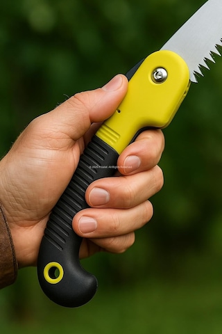 Lexroo Busstier Katlanır Budama Testeresi, 18 Cm Paslanmaz Çelik Bıçak, 23 Cm Kaymaz Ergonomik Sap