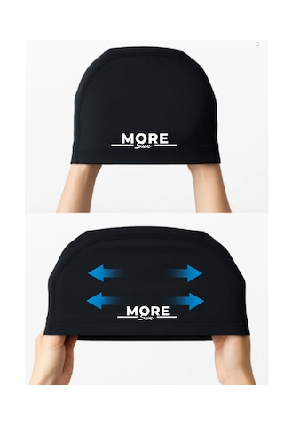 Likralı Bez Deniz Havuz Bonesi 4lü Siyah