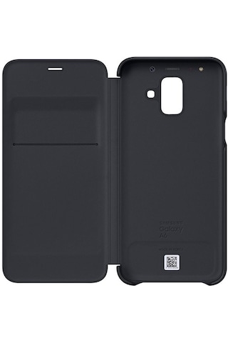 Galaxy A6 2018 İle Uyumlu Wallet Cover Kılıf Siyah Ef-wa600cbegww