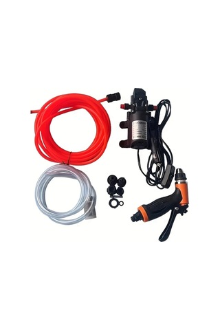 Motion003 1 Takım Taşınabilir Karavan Su Hortumu Nozul Seti 12v Araç Yıkama Tabancası Eğlence Araçları Portatif Temizleyici