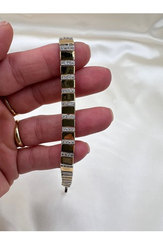 İthal Vip Domino Bileklik Altın - Gold