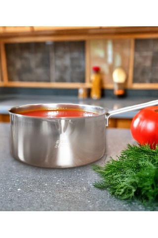 Steel&More Çelik 2 Li Kaçerola Sosluk Sütlük 16cm Gri