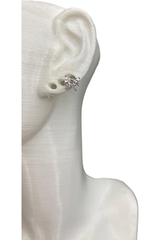 Taşlı Minimal Kelebek Tragus Helix Kıkırdak Küpe Pearsing Altın