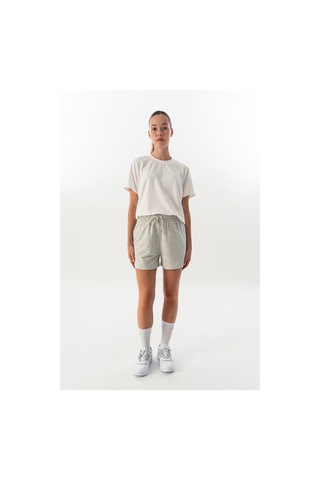 Maraton Comfort Kadın Düz Paça Ekru Şort Ekru