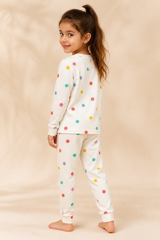 Eray Alp Kids Kız Çocuk Pijama Takımı Rahat Uyku Takımı Beyaz