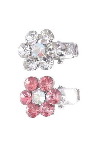 M-pets Glam Çiçekli Kedi Ve Köpekler İçin Aksesuar Toka Pembe Beyaz Pembe