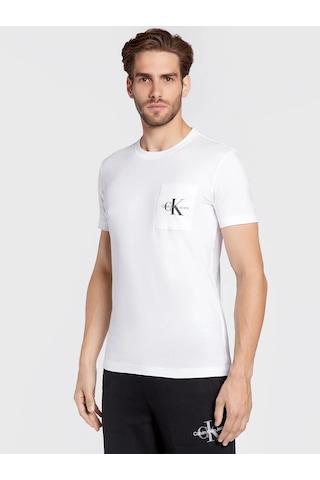 Calvin Klein Calvın Kleın Erkek T-shırt J30j320936-yaf Beyaz