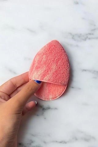 Caş Dekorasyon Pembe Renk Yüz Temizleme Süngeri