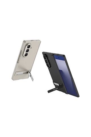 Teleplus Samsung Galaxy Uyumlu Z Fold 7 Kılıf Standlı Sert Kıpta Kapak