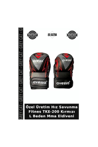 Özel Üretim Hız Savunma Fitnes Tke-200 Kırmızı L Beden Mma Eldiveni