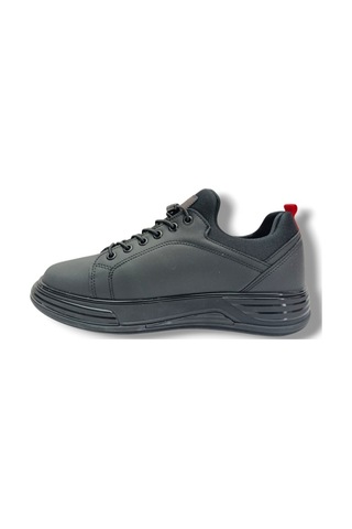 G-class 896-26 Deri Slip-on Anatomik Erkek Sneaker Siyah Kırmızı