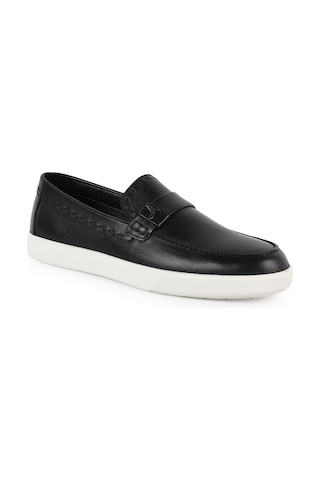 Lbr Erkek Loafer Siyah %100 Hakiki Antik Deri Beyaz Düz Kauçuk Taban Slip-on Günlük Rahat Casual Ayakkabı H1128