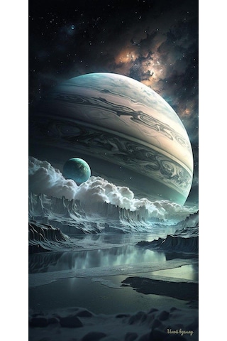 Gezegen Kanvas Tablo Ev Duvar Salon Ofis Dükkan Hediyelik Dekarasyon Süsü