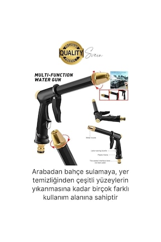 Çok Fonksiyonlu Ayarlanabilir Yüksek Basınçlı Yıkama Su Tabancası Tazyikli Araba Motor Yıkama Bahçe Diğer