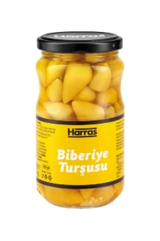 Acı Sarı Biberiye Turşusu 335 Gr X 4 Adet Çıtır Cin Biber Turşusu Doğal Sirkeli Meze
