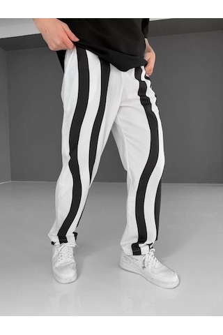 Paraşüt Kumaş Eşofman - Beyaz Beyaz