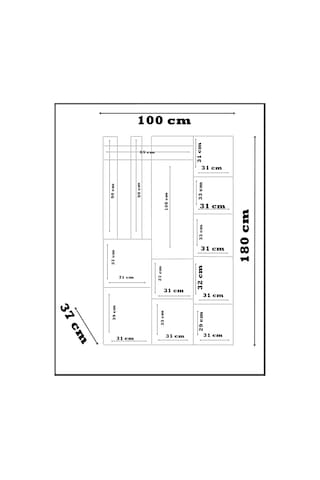 Afillibebek Afilli Nova Kapaklı Aynalı Portmanto Vestiyer Tamamı Mdflam