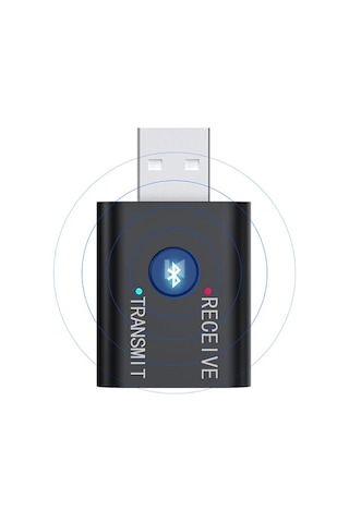 Ally 2in1 Bluetooth 5.0 Mini Usb Adaptör+fm Transmitter- 5775 Siyah