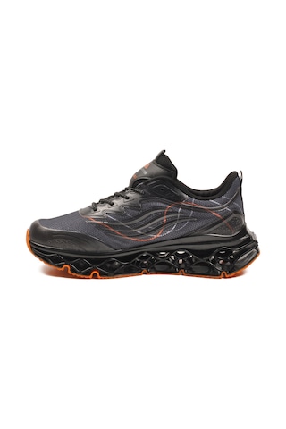 Siyah Füme Memory Foam Bağcıklı Hafif Esnek Erkek Sneaker 2326 M Siyah-füme