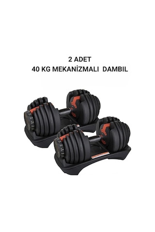 2 Adet 40 Kg Ayarlanabilir Mekanizmalı Dambıl Seti Çiftli
