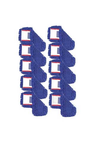 Omniclean Uctm N0037 Zincir Orlon Nemli Mop Yedeği 50 Cm Mavi 10 Adet Mavi