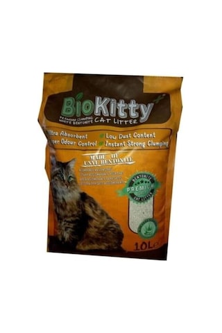 Biokitty Aloevera Kokulu Tozsuz İnce Taneli Topaklanan Kedi Kumu 10 L