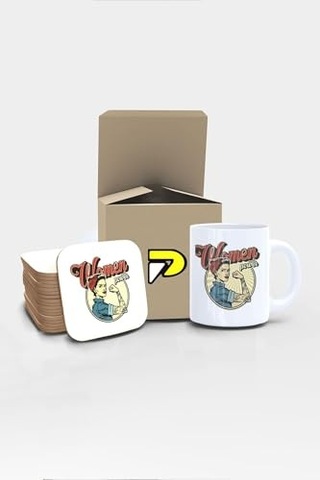 Power Kadın Gücü Tasarımlı Baskılı Kupa Bardak Seti Eğlenceli Özel Hediye Mug Çok Renkli