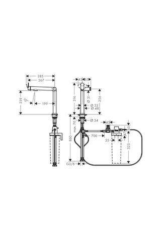 Hansgrohe Aqittura M91 Filtre Sistemi 240, 1jet Krom krom