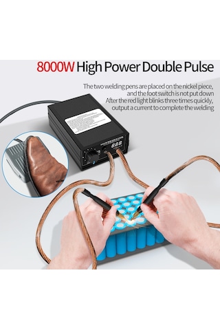 Hallow 8000 W Yüksek Güçlü Çift Darbe Punta Kaynak Makinesi