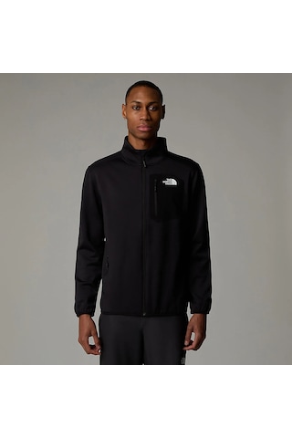 Siyah The North Face Erkek Fermuarlı Polarlı Outdoor Sweatshirt Crest Fz Nf0a897cjk31 Siyah