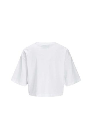 Jjxx Andrea Loose Ss Cropped Kadın Beyaz Tişört