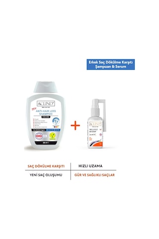 Aclind Erkeklere Özel Dökülme Karşıtı Şampuan 300 ML + Serum 50 ML